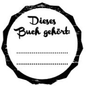 Woodies Textstempel &quot;Dieses Buch geh&#246;rt ...&quot; (v1) - W-08006