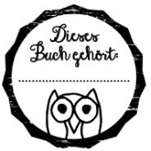 Woodies Textstempel &quot;Dieses Buch geh&#246;rt ...&quot; (v2) - W-08007