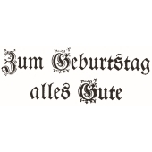 Text Stempel &quot;Zum Geburtstag alles Gute&quot; - F-1511
